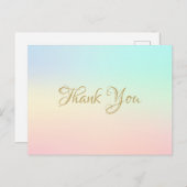 Minimalistische zakelijke bedankjes in script briefkaart (Voorkant / Achterkant)