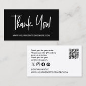 Minimalistische zakelijke logo Bestelling Dank u R Visitekaartje (Voorkant / Achterkant)