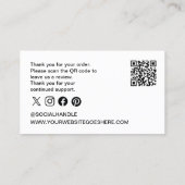 Minimalistische zakelijke logo Bestelling Dank u R Visitekaartje (Achterkant)