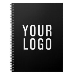 Minimalistische zakelijke Logo Promotie Zwart Notitieboek