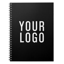 Minimalistische zakelijke Logo Promotie Zwart Notitieboek