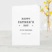 Minimalistische Zalige Vaderdag Broer Kaart (Gele Bloem)