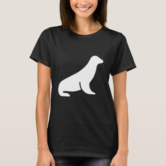 Minimalistische zeeen leeuw t-shirt (Voorkant)