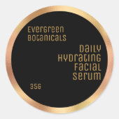 Minimalistische zeep cosmetica label zwart & blush (Voorkant)