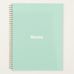 Minimalistische zeeschuim mint groene aangepaste n planner