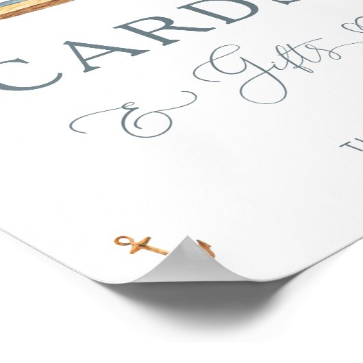 Minimalistische zeilboot Kaarten en geschenken Poster (Hoek)