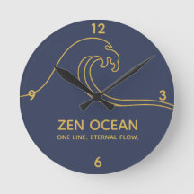 Minimalistische Zen-golf - Abstracte oceaangolflij