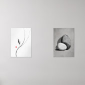 Minimalistische Zen Ink Stone Abstracte Wall Art S Muurkunst Sets (Voorkant)