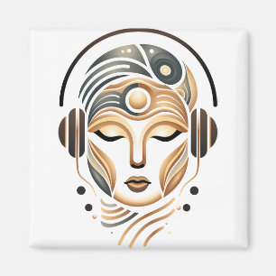 Minimalistische Zen Muziek Godin Geometrisch Abstr Magneet