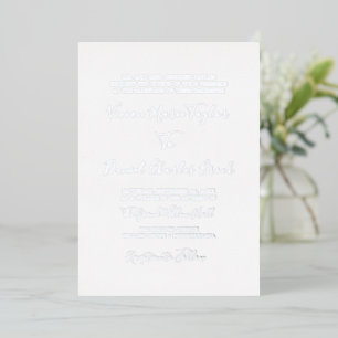 Minimalistische Zilver Folie Grijze Traditionele Uitnodiging
