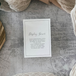 Minimalistische Zilveren Display Shower Enclosure  Informatiekaartje