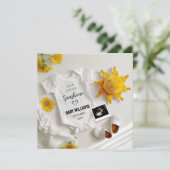 Minimalistische Zomerzwangerschap Aankondiging (Staand voorkant)