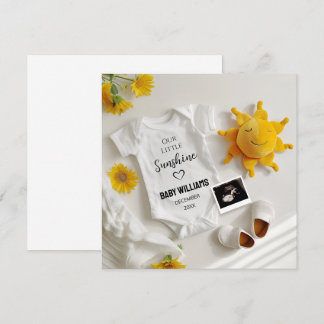 Minimalistische Zomerzwangerschap Aankondiging