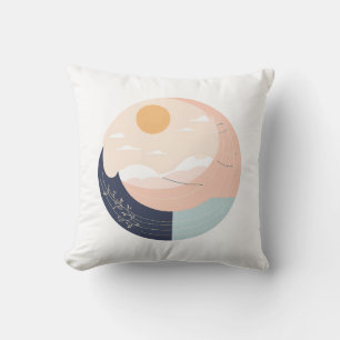 Minimalistische Zon en Maan Boho Mok – Celestial L Kussen