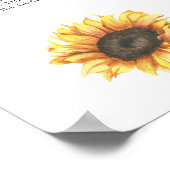 Minimalistische zonnebloem herinneringen met de br poster (Hoek)