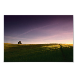 Minimalistische zonsondergang (Old Linslade 9111)  Foto Afdruk