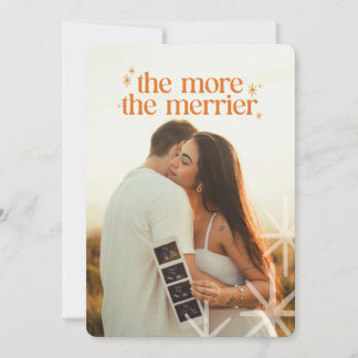 Minimalistische zwangerschapsaankondiging Kerst Ka Feestdagenkaart