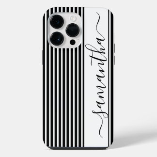Minimalistische Zwart en Wit Moderne iPhone Hoes M 14 Pro Max Hoesje