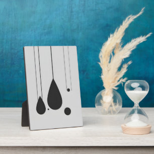 Minimalistische zwart-wit Abstracte muurkunst Fotoplaat