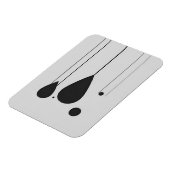 Minimalistische zwart-wit Abstracte muurkunst Magneet (Linkerzijde)