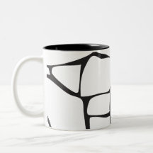 Minimalistische zwart-wit abstracte stenenpatroon