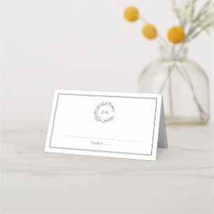 Minimalistische zwart-wit blad moderne bruiloft