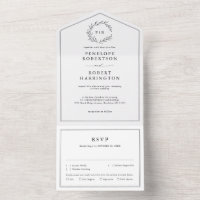Minimalistische zwart-wit blad moderne bruiloft
