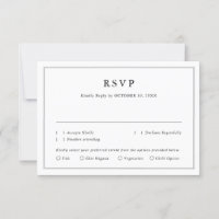 Minimalistische zwart-wit blad moderne bruiloft