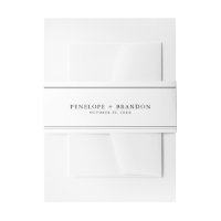 Minimalistische zwart-wit blad moderne bruiloft