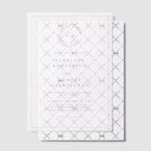 Minimalistische zwart-wit blad moderne bruiloft vellum uitnodigingen (Offset (Uitnodiging))