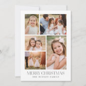 Minimalistische zwart-wit collage vakantie Kaart (Voorkant)