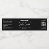 Minimalistische Zwart Wit Cosmetische Jar Wrapper Waterfles Etiket (Enkel label)