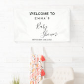 Minimalistische zwart-wit douchebanner spandoek (Insitu)