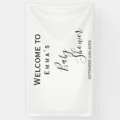 Minimalistische zwart-wit douchebanner spandoek (Verticaal)