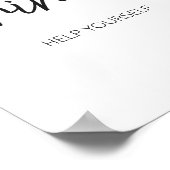 Minimalistische zwart-wit Drinken Poster (Hoek)