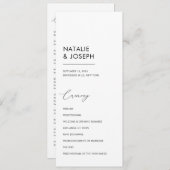 Minimalistische zwart-wit eenvoudige katholieke br programma (Voorkant / Achterkant)