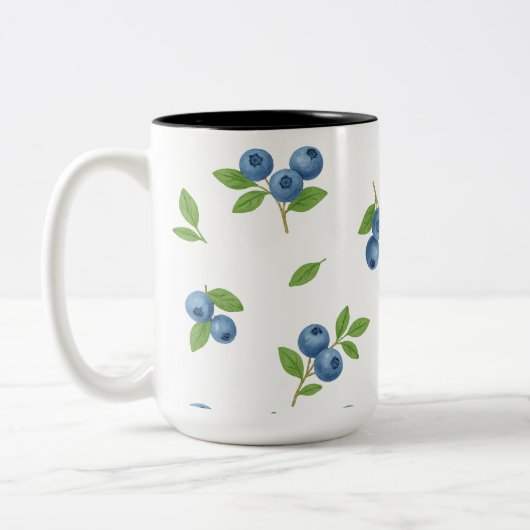 Minimalistische zwart-wit Floral Line Art Mok (Links)