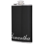 Minimalistische zwart-wit gepersonaliseerde heupfl heupfles (Links)