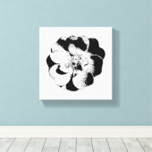 Minimalistische zwart-wit gestrekte canvasprint canvas afdruk (Insitu (Houten vloer))