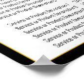 Minimalistische Zwart-Wit-Goud Template Prijslijst Poster (Hoek)