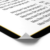 Minimalistische zwart-wit gouden sjabloonmenu poster (Hoek)