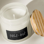 Minimalistische zwart-wit kaarsenlabel Sticker