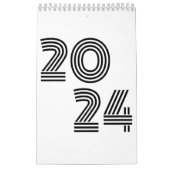 Minimalistische zwart-wit kalender (Hoes)