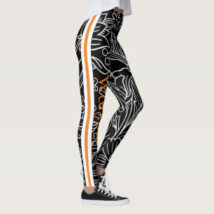 Minimalistische zwart-wit l Workout Leggings