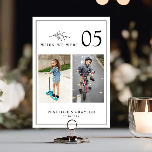 Minimalistische zwart-wit moderne foto bruiloft kaart