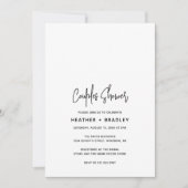 Minimalistische Zwart-Wit Moderne Koppels Douche Kaart (Voorkant)