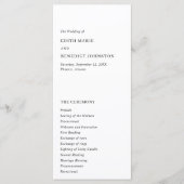 Minimalistische Zwart-Wit Moderne Trouwdag Programma (Voorkant)