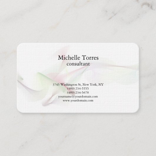 Minimalistische Zwart Wit Plain Modern Abstract Visitekaartje (Voorkant)