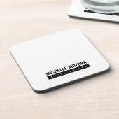 Minimalistische zwart-wit Professional Modern Bier Onderzetter (Linkerzijde)