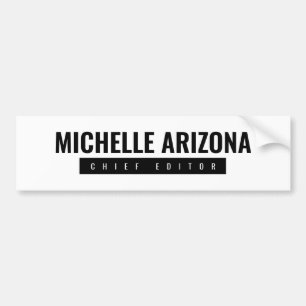 Minimalistische zwart-wit Professional Modern Bumpersticker